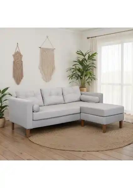 Eymense Kraft Kadife Köşe Koltuk: Dayanıklı ve Şık Modern Oturma Ünitesi