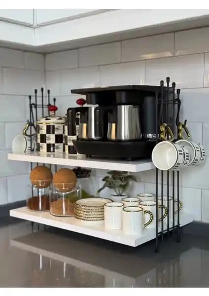 Guhef Kahve Makinesi Rafı ile Mutfak Dekorasyonunuzu Modern ve İşlevsel Hale Getirin