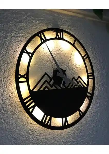 Güneşdağ Modern LED'li Duvar Saati: Şık ve Sessiz Tasarım Çözümü