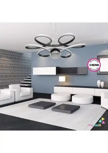 Harnelli 3 Renk Yanabilen Şeker Camlı ve Ömür Ella Modern 6'lı Ledli Avize Karşılaştırması