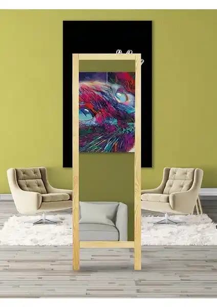 Hediyeset Natürel Ahşap Ayaklı Boy Aynası: Modern ve Şık Tasarımın Sentezi