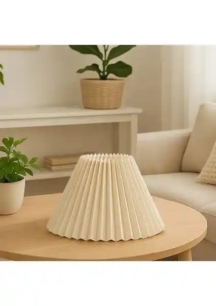 Homing Pileli Kumaş Abajur Başlığı 241951: Şık ve Fonksiyonel İç Mekan Aydınlatması