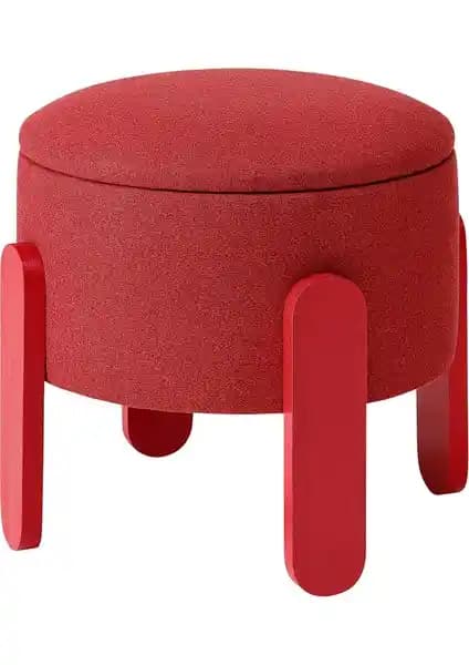 İkea Förlunda Puf Tonerud Kırmızı: Çok Amaçlı Modern Oturma ve Saklama Çözümü