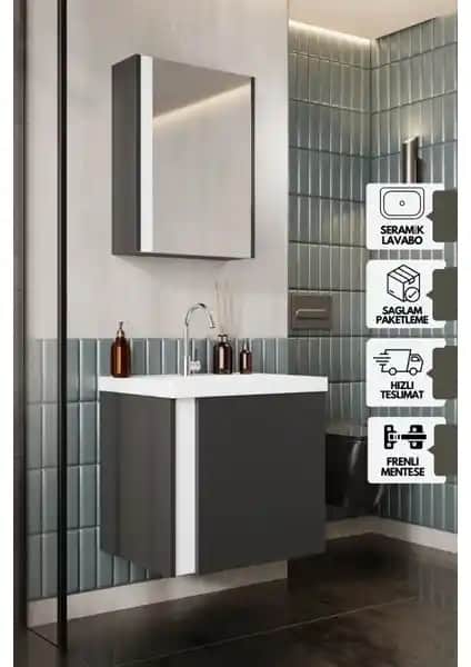 Karen Banyo Kemer 50 Cm: Modern ve Şık Tasarımıyla Fonksiyonellik Sunan Banyo Dolabı