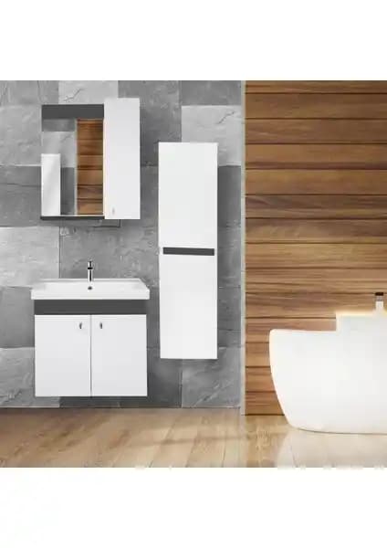 Karen Banyo Yeni Bahar 60 cm Modern ve İşlevsel Banyo Dolabı Seti