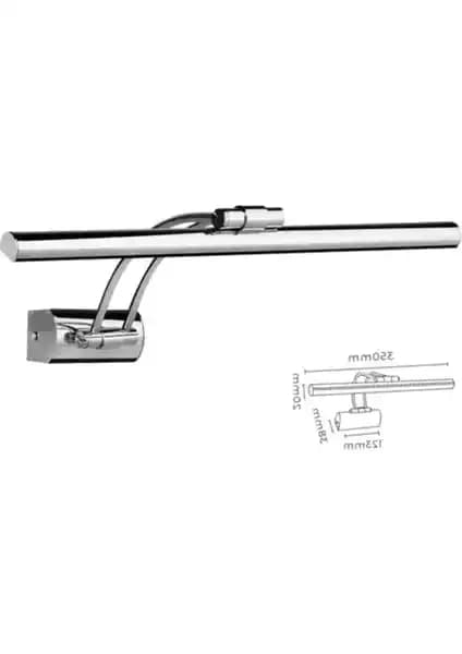 Krds Ay<dı>nlatma Modern Banyo Ayna Üstü LED Işık Krom Tasarım Detayları