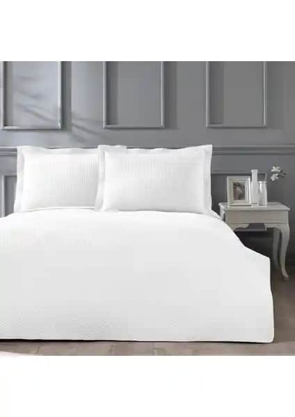 Linens Mist Beyaz Tek Kişilik Yatak Örtüsü Seti - Dayanıklı ve Şık Tasarım