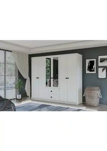 Metalia Gm 036 Lüx 6 Kapı Aynalı Gardırop: Modern ve Geniş Depolama Çözümü