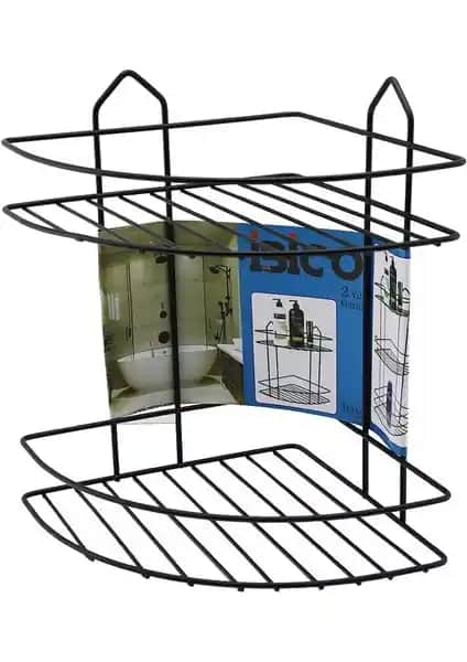 Misda Store Siyah 2 Katlı Üçgen Metal Banyo Köşelik ve Duşkabin Rafı Özellikleri ve Kullanım Alanları