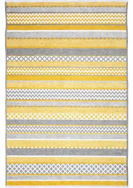 My Home İskandinav Kilim TRB-11341-F Sari Modern ve Fonksiyonel Dekoratif Halı