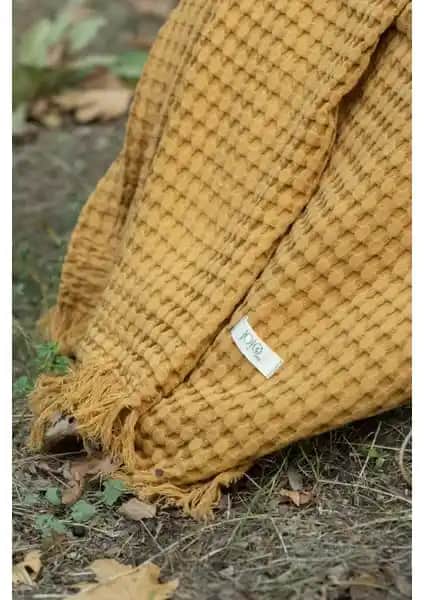 Norry Çift Kişilik Yatak Örtüsü 240x260 Hardal Modern ve Şık Tasarım