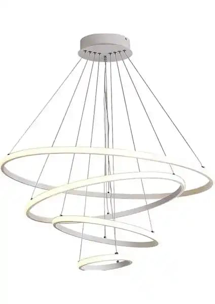 Ömür Alex Gri 4'lü LED Avize Modern Tasarım ve Enerji Verimli Aydınlatma