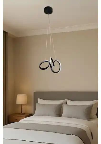 Ömür Avize Taly Siyah Kasa Ledli Avize Modern ve Şık Aydınlatma Çözümü