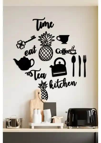 Özcanlar 14 Parça Mutfak Dekoratif Çerçevesi Modern ve Şık Duvar Dekorasyonu Ürünü