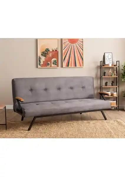 Pafu Zven Üçlü Yataklı Koltuk Soho Gri Modern Tasarım ve Çok Fonksiyonluluk