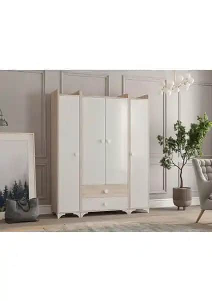 Patiko Swing Bdlp 050 4 Kapılı Dolap Modern Tasarım ve Fonksiyonellik Sağlar