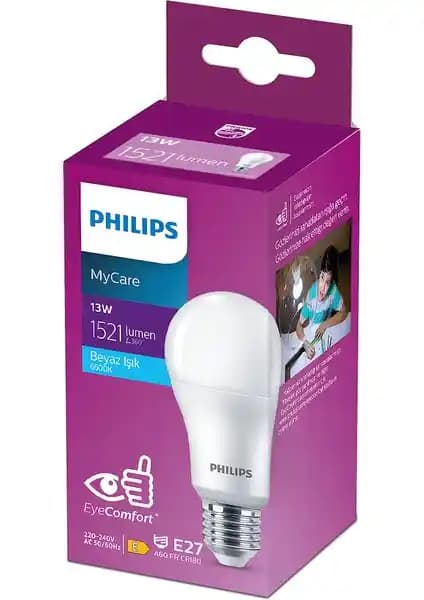 Philips LED Ampul Serisi 13-100W E27 6500K Uzun Ömürlü ve Enerji Verimli İç Mekan Aydınlatması