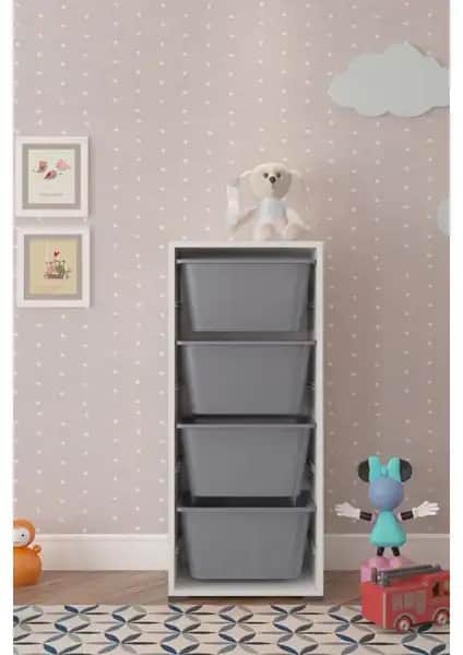 Pratico Çok Amaçlı Oyuncak Dolapları Karşılaştırması: Gri ve Beyaz Modellerin Özellikleri