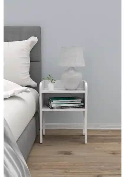 Pratico Köprü Komodin Beyaz: Modern ve Fonksiyonel Küçük Oda Mobilyası Çözümü