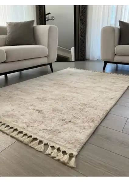 Saraz Halı Puffy: Estetik ve Dayanıklı Kaymaz Tabanlı Yıkanabilir Salon Halısı
