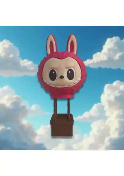 Teber Kalıp Sıcak Hava Balonu 3D Baskı Dekoratif Obje 17 cm dayanıklı tasarım