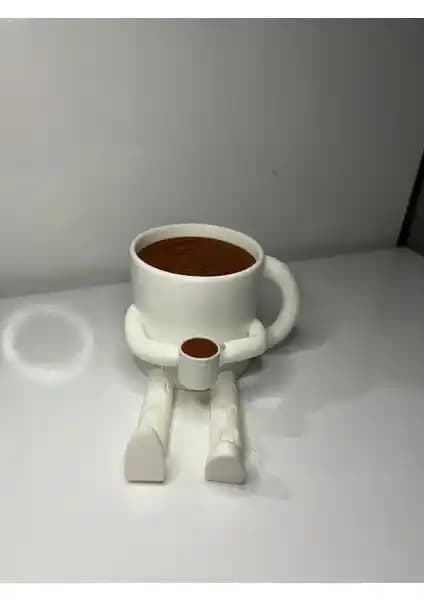 Uraz 3D Baskı Atölyem Kahve Köşesi Kupa Süsleri Modern ve Güvenli Dekoratif Aksesuarlar