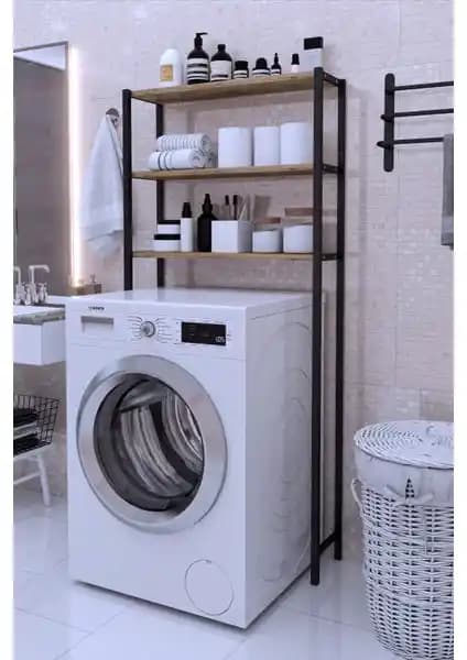 VayLife Çamaşır Makinesi Üstü Düzenleyici Raf: Modern ve Dayanıklı Banyo Depolama Çözümü