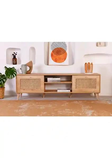Vow Home Living Calvin Hazeran 2 Kapaklı TV Ünitesi Modern Tasarım ve Dayanıklılık