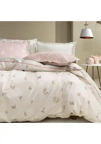 Yataş Teny Pamuklu Nevresim Takımı Bej Huzurlu ve Şık Yatak Odası Dekoru İçin