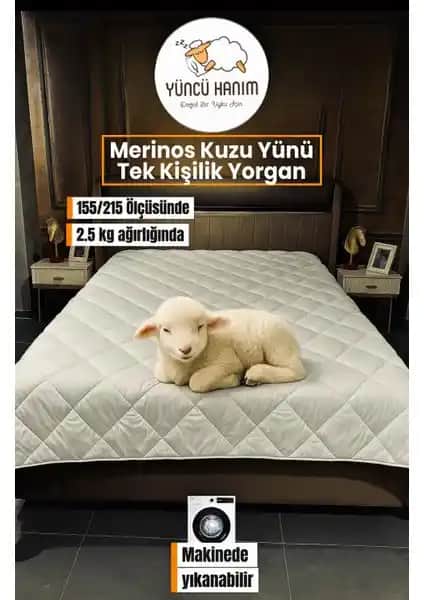 Yüncü Hanım Merinos Kuzu Yünü Yorgan: Doğal ve Sağlıklı Uyku İçin İdeal Tercih