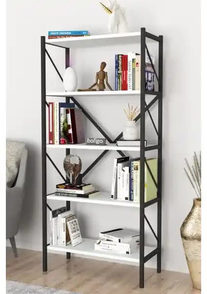 Bofigo Dekoratif 5 Raflı Kitaplık Karşılaştırması Beyaz ve Çam Modelleri