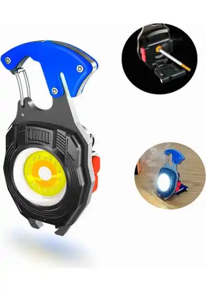 Beemen Çok Amaçlı Taşınabilir Şarjlı Anahtarlık Kamp Feneri Çok Yönlü ve Kullanışlı Tasarım