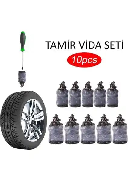 Çerçici Lastik Tamir Kiti Kauçuk Vida Seti: Hızlı ve Güvenilir Lastik Onarımı Çözümü