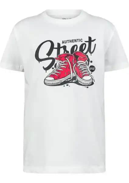 Çocuklar İçin Sürdürülebilir ve Şık Organik Pamuk Tişörtü 2AS Aja 221