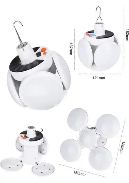 Çok Amaçlı Güneş Enerjili Kamp Lambası: Dayanıklı ve Çok Fonksiyonlu Taşınabilir Işık Kaynağı