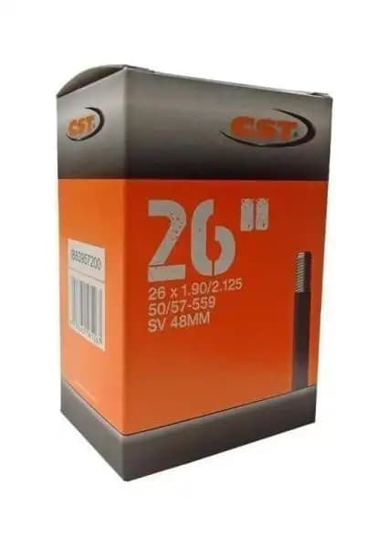CST 26x1.90-2.125 İç Lastik 48mm Kalın Sibop ile Güvenli ve Dayanıklı Sürüş