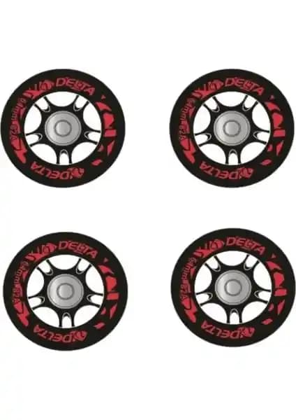 Delta 64 mm Silikonlu Rulmanlı Paten Tekerleği Seti Yüksek Performans ve Dayanıklılık İçin Uygun