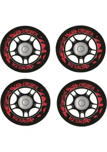 Delta 76 mm Silikonlu Rulmanlı Paten Tekerleği Seti Yüksek Performans ve Dayanıklılık