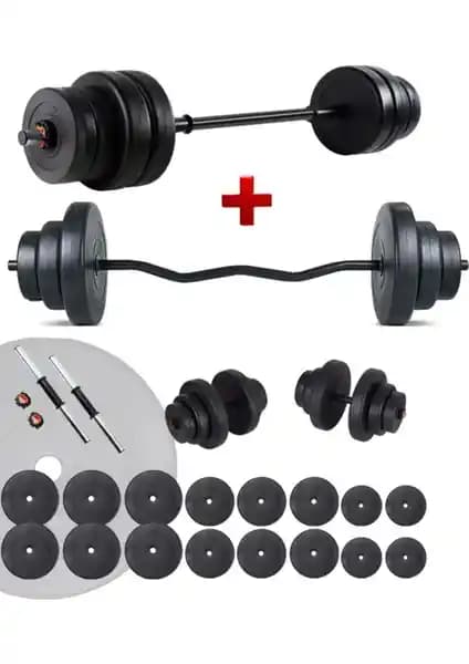 ECGspor 108 kg Z Bar Halter ve Dambıl Seti ile Güç ve Dayanıklılık Artırın