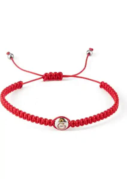 Galatasaray GS Logolu Çelik Makrome Bileklik: Şık ve Dayanıklı Spor Aksesuarı