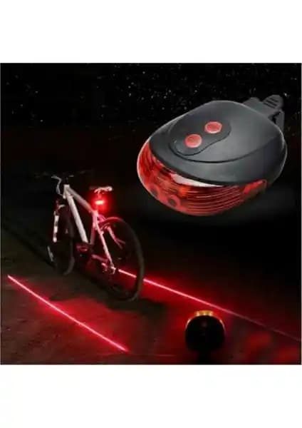 Gıda Bizde Bisiklet Lambası Lazer Şeritli Güvenlik Arka Stop LED Işık Teknolojisi