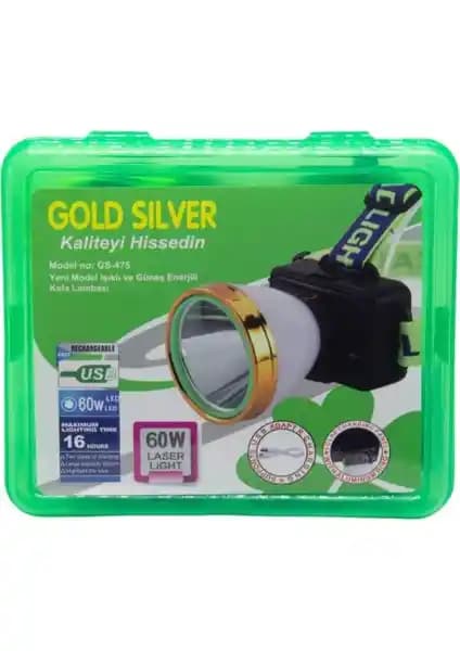 Gold Silver GS-475 60W Güneş Enerjili Kafa Lambası ile Dayanıklı ve Çok Fonksiyonlu Aydınlatma