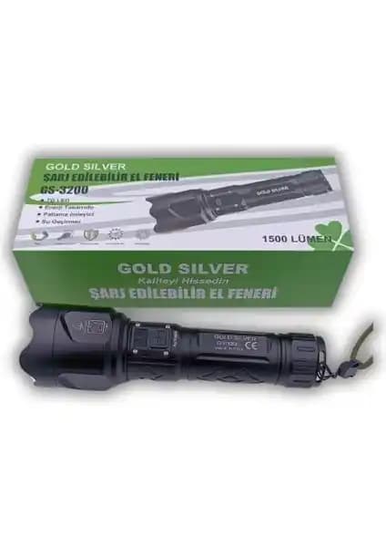 Gold Silver Şarj Edilebilir TG LED El Feneri Yüksek Güçlü ve Dayanıklı Aydınlatma Çözümü