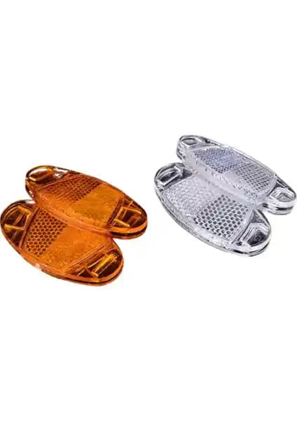 HSGL Bisiklet Ön ve Arka Jant Reflektörü 4'lü Set Güvenlik ve Görünürlük Artırıcı