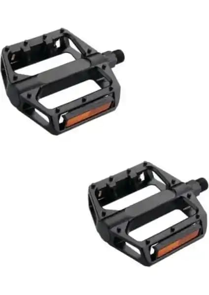 HSGL P-896 Siyah Reflektörlü Geniş Bisiklet Pedalı Dayanıklı ve Konforlu Kullanım