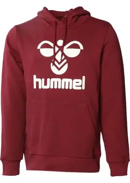 Hummel Arus Erkek Bordo Kapüşonlu Sweatshirt Şıklık ve Konfor Sunan Modern Tasarım