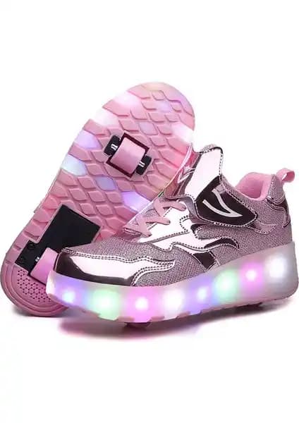 Jimmy Fois 4 Tekerlekli USB Şarj LED Işık Yayan Paten Ayakkabısı: Yenilikçi ve Eğlenceli Tasarım