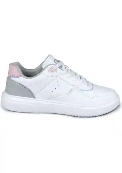 Jump 26821 Beyaz Pembe Kadın Sneaker Günlük Kullanım ve Şıklık İçin Uygun