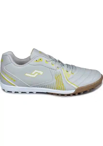 Jump 28003 Açık Gri Sarı Halı Saha Kramponu Erkekler İçin Performans Odaklı