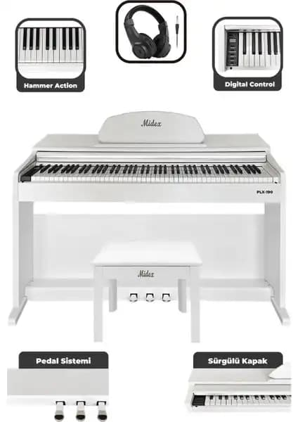 Kurzweil KA130WH ve Midex PLX-190WH Dijital Piyanolarının Karşılaştırması 2